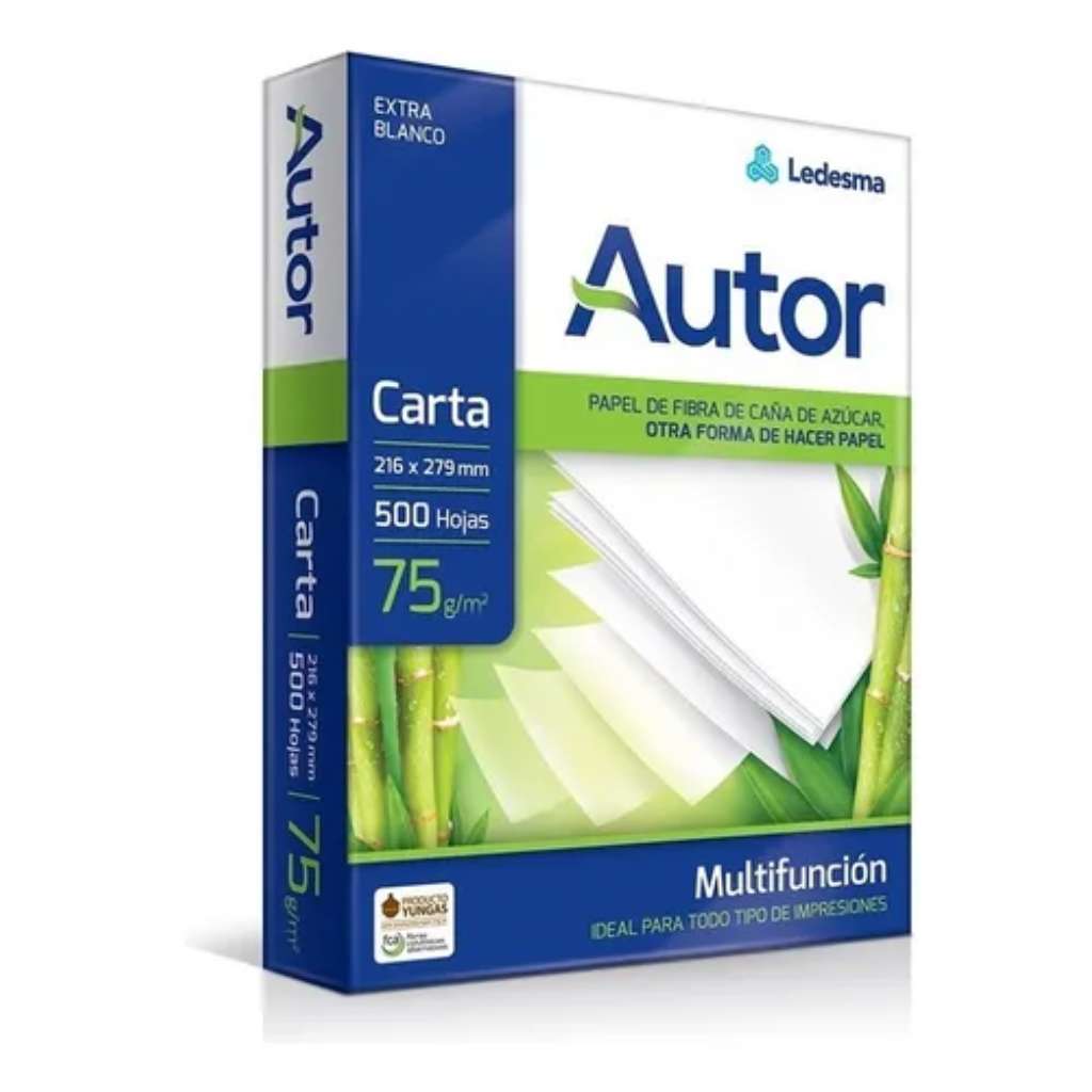 Resma Autor Carta 75gr Blanca 500 hojas
