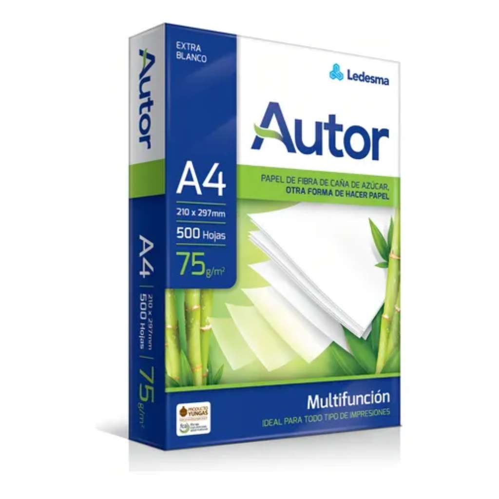 Resma Autor A4 75gr Blanca 500 hojas