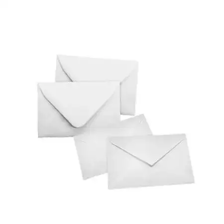 Sobres Medoro Tarjetas personles Papel obra 70x105mm Blanco caja x 250 Con fondo 70gr -4