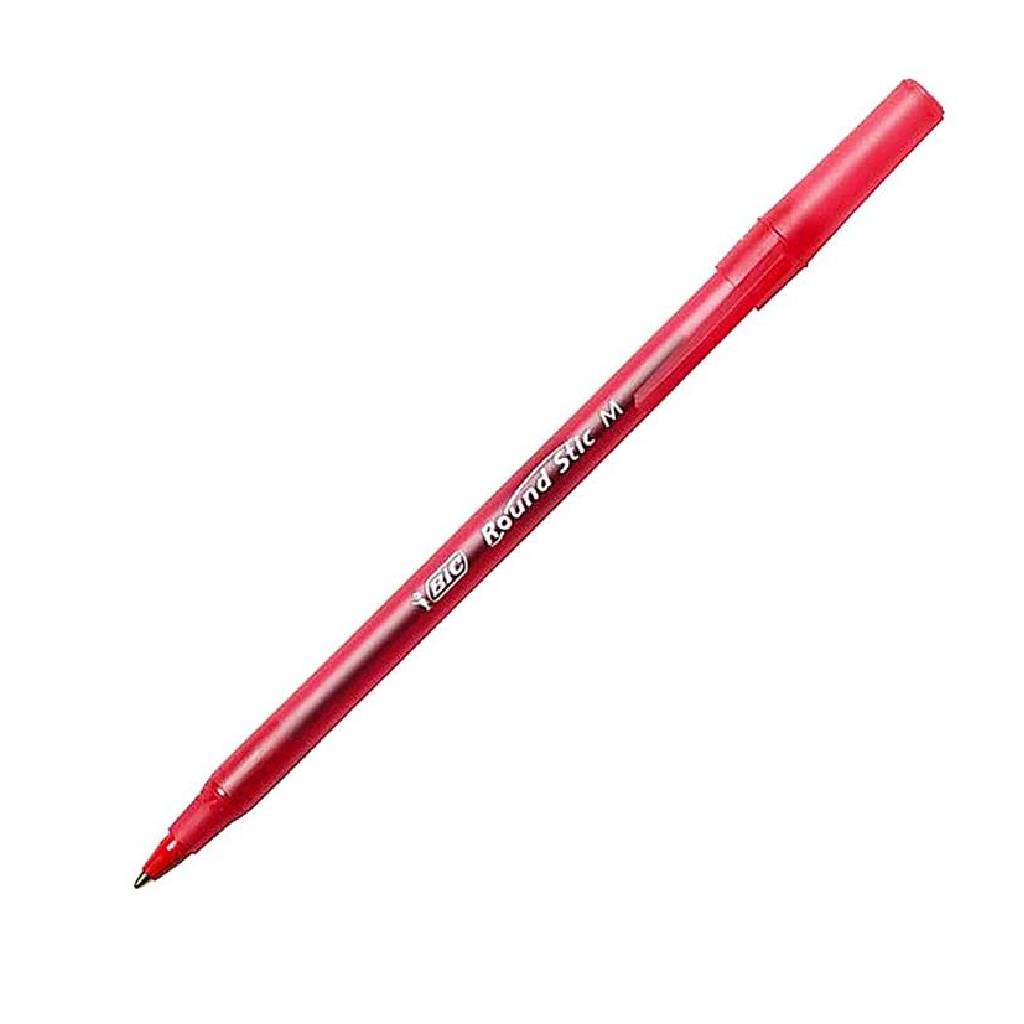 Bolígrafo Bic Round Stic 1mm Rojo x unidad